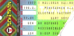 Gary Numan Pennsauken Halloran Ballroom Ticket 1982